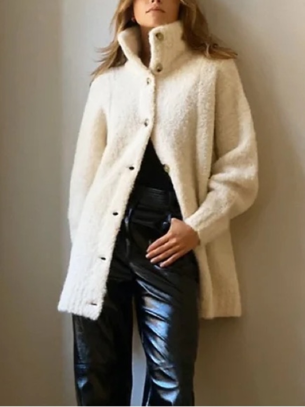 WILFRED Cozy Cream Button-Up Cardigan